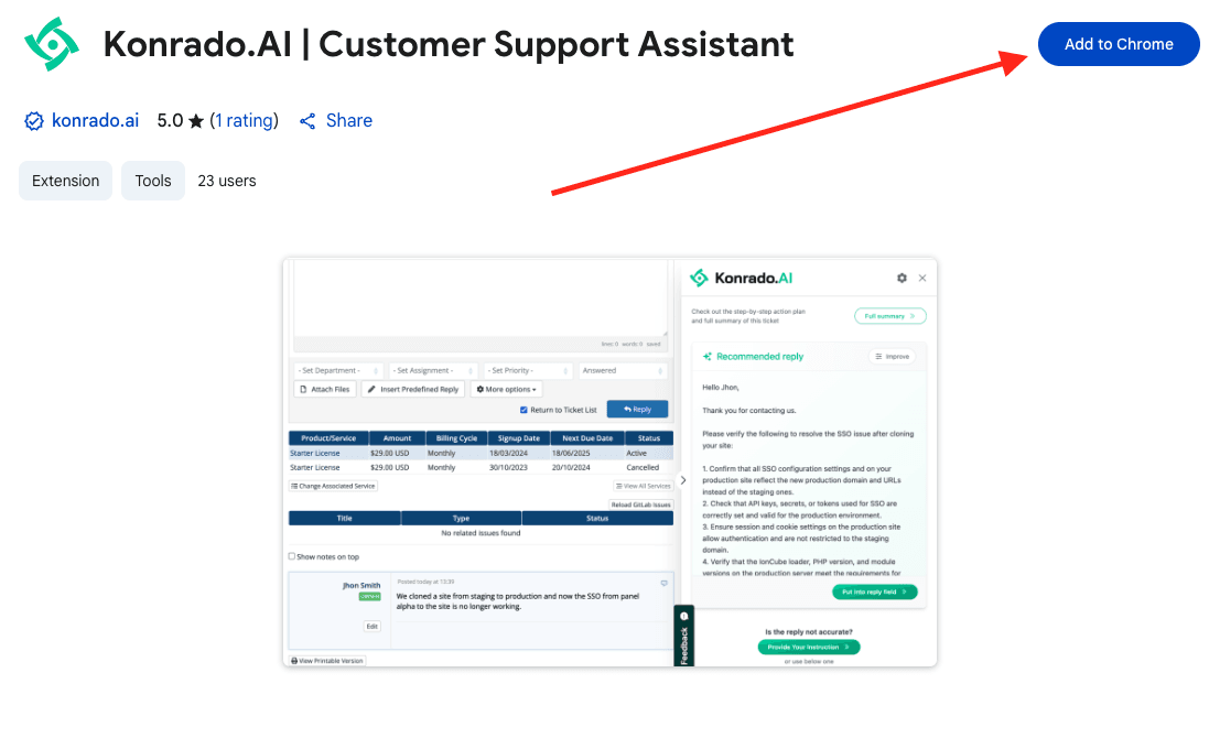 Konrado.AI on the Chrome Web Store