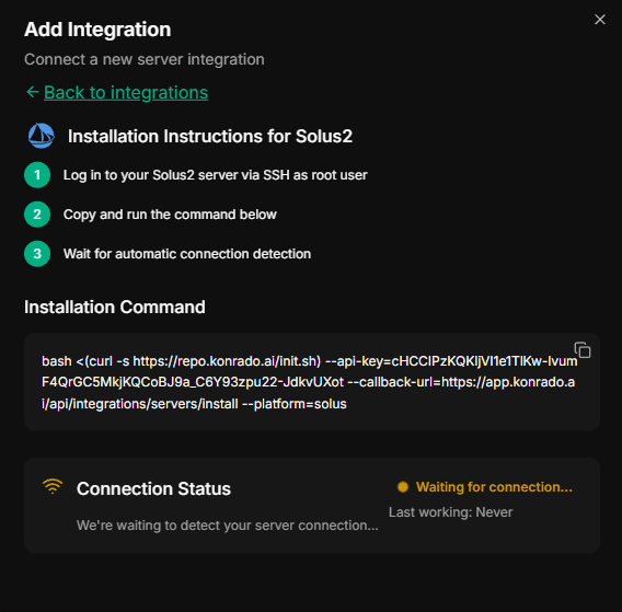 Solus2 installation instructions