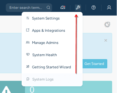 WHMCS System Settings menu